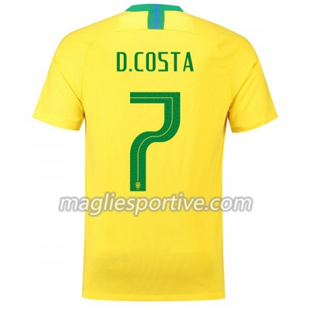 Completo Calcio Brasile D.Costa 7 Divisa Prima Mondiali 2018